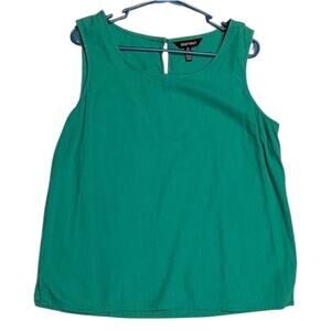 Ellen Tracy Green Sleeveless Blouse